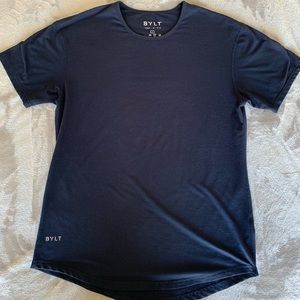Men’s Navy Blue Bylt Drop Cut T-Shirt (Large)